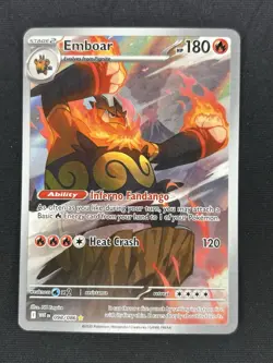 Emboar 098/086 - White Flare Holo Illustration Rare Pokemon Card - NM - Image 1