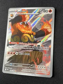 Emboar 098/086 - White Flare Holo Illustration Rare Pokemon Card - NM - Image 2
