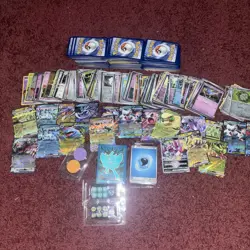 700 Card Lot Pokemon- 150 Holo/ Reverse Holo, 19 Ex Cards Accessories Englishjap - Image 1
