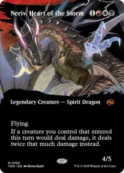 MTG - Neriv, Heart of the Storm (Borderless) - - Light Play - Normal - Image 1
