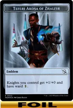 Emblem - Teferi Akosa of Zhalfir ** FOIL ** #22 - March of the Machines - NM MTG - Image 1