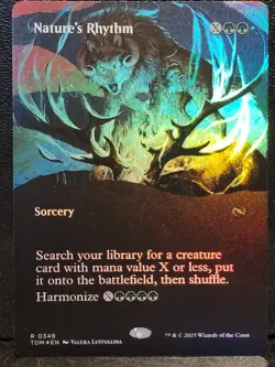 MTG Tarkir Dragonstorm Nature's Rhythm 0349 Rare Foil Borderless Nm-M - Image 1