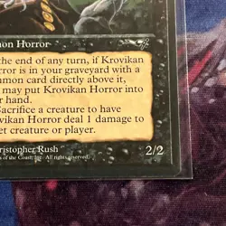 Krovikan Horror Alliances NM mtg Magic the gathering rare 1996 - Image 4
