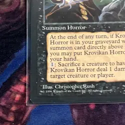 Krovikan Horror Alliances NM mtg Magic the gathering rare 1996 - Image 5
