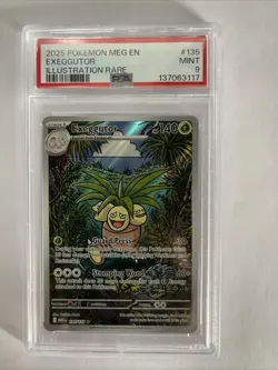 2025 POKEMON MEG EN-MEGA EVOLUTION ILLUSTRATION RARE 135 EXEGGUTOR PSA 9 - Image 1