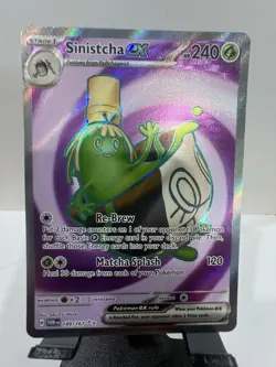 Sinistcha ex 189/167 Twilight Masquerade Ultra Rare Full Art Pokemon - Image 1
