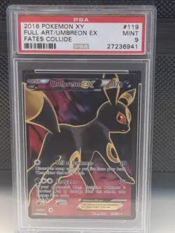 Umbreon EX 119/124 Pokemon Fates Collide Full Art Holo English PSA 9 MINT - Image 1