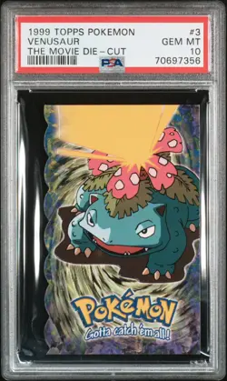 1999 TOPPS POKEMON THE MOVIE DIE-CUT PSA 10 VENUSAUR #03 LOW POP - Image 1