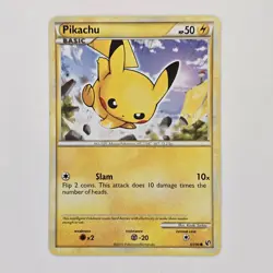 Pikachu 61/90 Common HS Undaunted LP Pokemon - Image 1