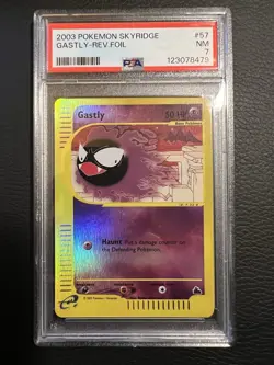 2003 Gastly Reverse Foil Pokemon Skyridge #57 PSA 7 - Image 1