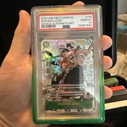 One Piece CCG Roronoa Zoro Manga Alternate Art OP06-118 PSA 10 Gem Mint - Image 1