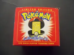 1999 POKEMON BURGER KING POKEBALL CHARIZARD 23K GOLD PLATED TRADING CARD SEALED - Image 2