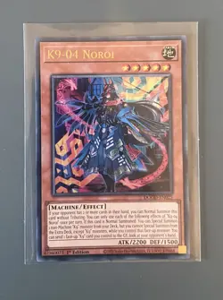 Yu-Gi-Oh TCG K9-04 Noroi 1st Edition Ultra Rare Near Mint Condition DOOD-EN025 - Image 1