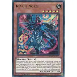 Yu-Gi-Oh TCG K9-04 Noroi 1st Edition Ultra Rare Near Mint Condition DOOD-EN025 - Image 1