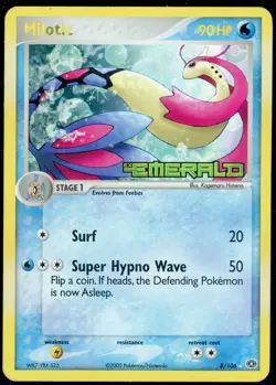 Pokemon TCG Milotic EX Emerald Holo Card 8/106 Reverse Holo Stamped MP/HP - Image 1