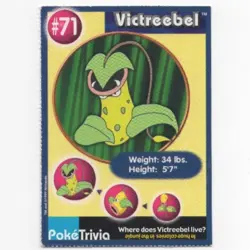 VICTREEBEL #71 POKEMON POKE TRIVIA CARD BURGER KING MEWTWO STRIKES BACK RARE - Image 1