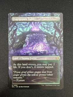 Overgrown Tomb (BORDERLESS/REVERSIBLE) - Lorwyn Eclipsed (MTG) NM - Image 2