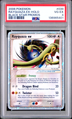PSA 4 2006 Pokemon Rayquaza EX Holo Foil Rare 039 Black Star Promos - Image 1