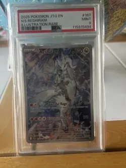Pokemon TCG N's Reshiram 167/159 Journey Together Holo IR PSA 9 English - Image 1