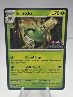 Pokemon TCG- Sinistcha 022/167 - Twilight Masquerade - Stamped Holo Promo - Image 1