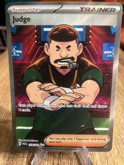 Judge 228/091 Full Art Ultra Rare Pokemon Scarlet & Violet Paldean Fates NM - Image 1