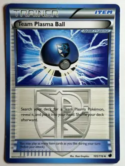 Team Plasma Ball (Team Plasma) Plasma Freeze 105/116 LP-NM Pokemon card - Image 1