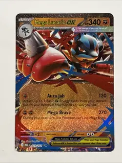 💥Mega Lucario EX | 077/132 | Mega Evolution | Double Rare | NM Pokemon Card💥 - Image 1