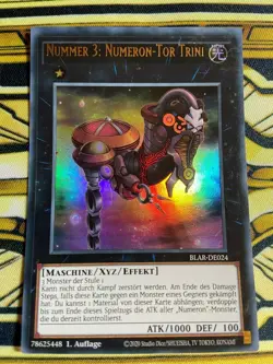 Yugioh Nummer 3: Numeron-Tor Trini BLAR-DE024 Ultra Rare - Image 1