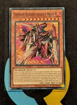 BPRO-EN008 Crimson Blader /Assault Mode Super Rare 1st Edition YuGiOh - Image 1