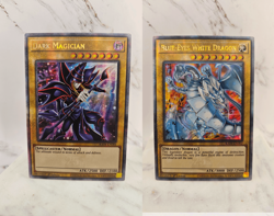 Custom Blue-Eyes White Dragon / Dark Magician RA04 Quarter Century Yugioh Card - Image 1