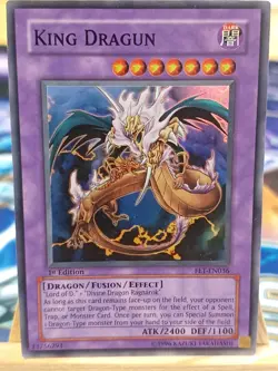 Konig Dragoon FET-EN036 1st Super Rare Englisch POOR YUGIOH - Image 1