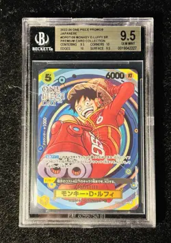 2024 One Piece Day Promos Japanese OP07-109 Monkey D. Luffy SR BGS 9.5 Gem Mint - Image 1