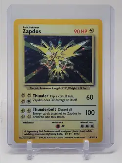 ZAPDOS 1999 POKEMON BASE SET RARE HOLO 16/102 Q4841 - Image 1