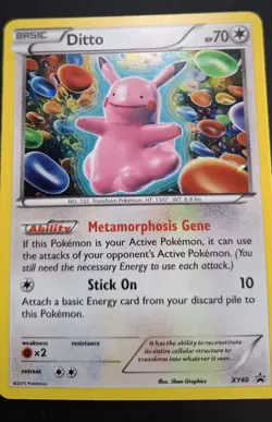 Pokemon TCG Ditto XY40 Black Star Promo Holo Card Near Mint Condition - Image 4