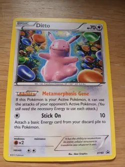 Pokemon TCG Ditto XY40 Black Star Promo Holo Card Near Mint Condition - Image 1