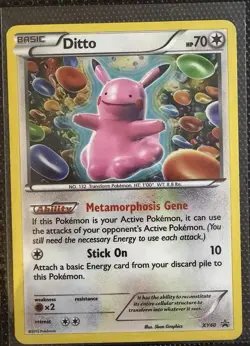 Pokemon TCG Ditto XY40 Black Star Promo Holo Card NM - LP Condition - Image 1