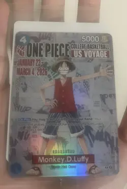 One Piece: US Voyage Monkey.D.Luffy Card (Sealed from Rutgers) + Poster Included - Image 1