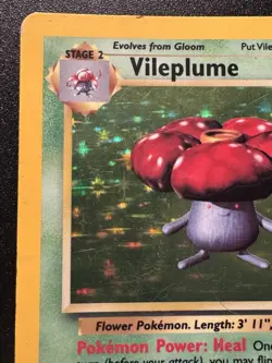 Vileplume 15/64 Jungle Pokemon Card Holo Foil Rare HP Inked - Image 3