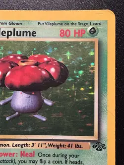 Vileplume 15/64 Jungle Pokemon Card Holo Foil Rare HP Inked - Image 4