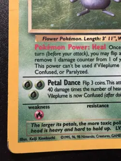 Vileplume 15/64 Jungle Pokemon Card Holo Foil Rare HP Inked - Image 5