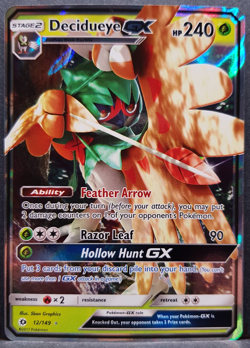 Decidueye GX 12/149 Sun & Moon Ultra Rare Pokemon Pokemon Card English Near Mint - Image 1