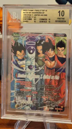 Dragonball Super Card Warriors of U 7 BT20-001 ALT TOP16 Championship 2023 BGS10 - Image 2