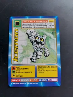 Icemon Carte Digimon Francais Bandai 2000 Bo-120 Serie 3 French Card - Image 1