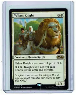 Valiant Knight - 2019 Core Set - Magic the Gathering - Image 1