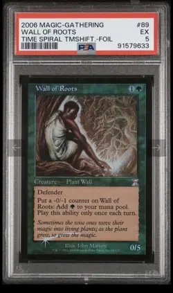 MTG✨WALL OF ROOTS FOIL✨Time Spiral - Timeshifted PSA 5MINT 2006 MTG - Image 1