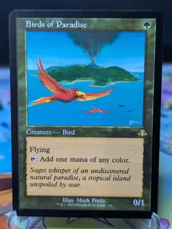 MTG Dominaria Remastered- Birds of Paradise 336 Retro Frame - Image 1