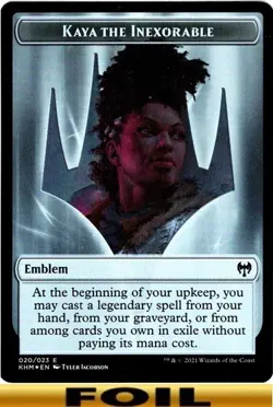 Emblem - Kaya the Inexorable ** FOIL ** #20 - Kaldheim - NM MTG - Image 1