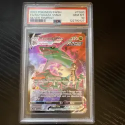 2022 Pokemon Swsh12 Rayquaza VMAX TG20/TG30 Full Art Holo Ultra Rare PSA 10 - Image 1