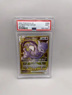 Mewtwo VSTAR (Secret) 086/078 Pokemon GO Holo PSA 9 MINT - Image 1