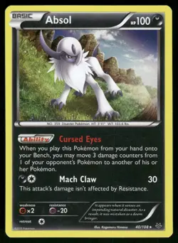 Absol Holo 40/108 XY - Roaring Skies Pokemon - Image 1
